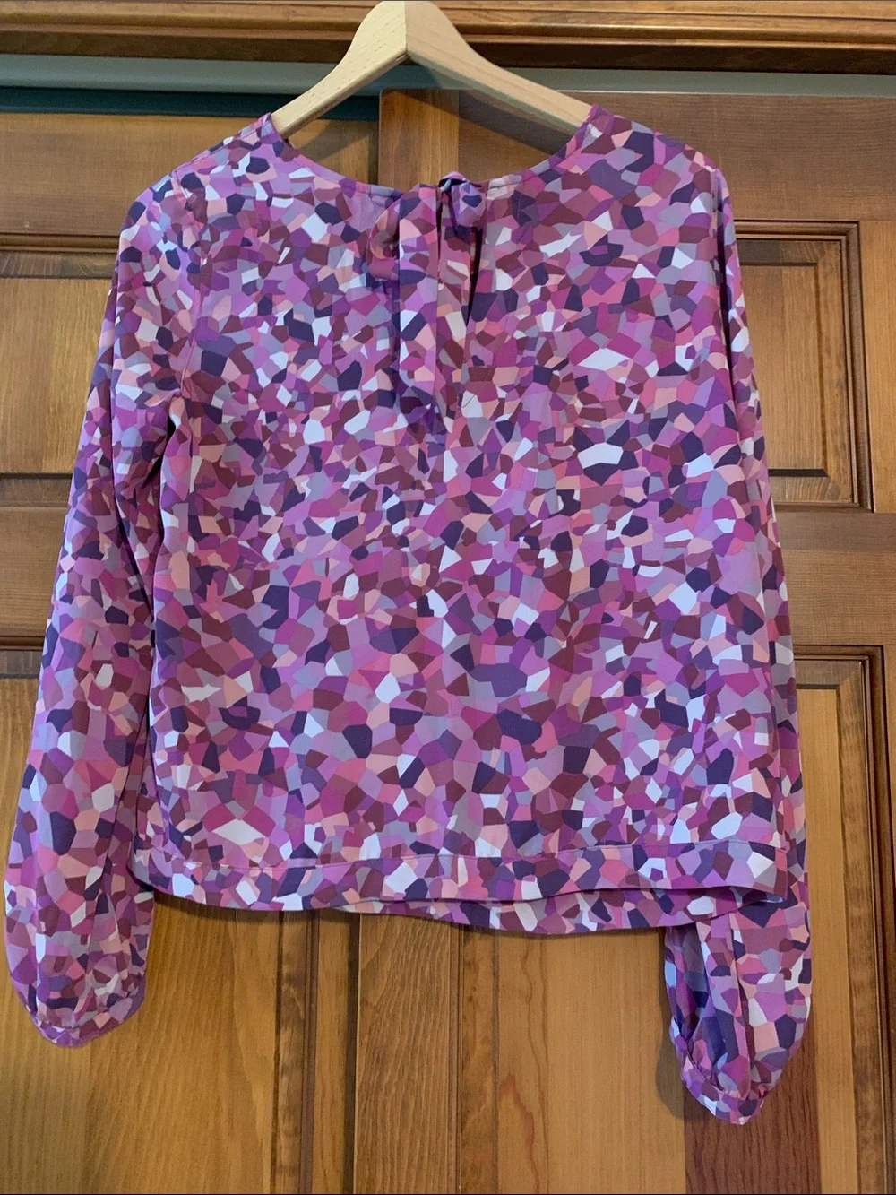 Cabi Women’s Long-Sleeve Mosaic Print Blouse - Pink